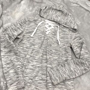 Lace up sweatshirt